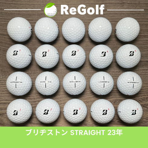 【中古】 ロストボール ブリヂストン スーパー ストレート ホワイト 2023年モデル 20球 Aランク ゴルフボール リゴルフ