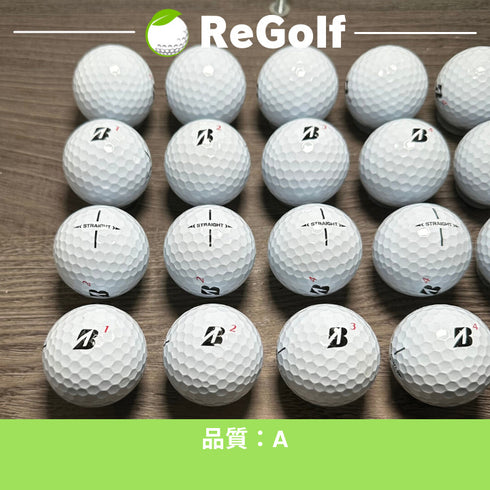 【中古】 ロストボール ブリヂストン スーパー ストレート ホワイト 2023年モデル 20球 Aランク ゴルフボール リゴルフ