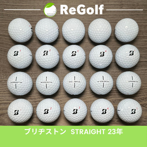 【中古】 ロストボール ブリヂストン スーパー ストレート ホワイト 2023年モデル 20球 Bランク ゴルフボール リゴルフ
