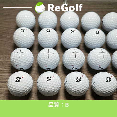 【中古】 ロストボール ブリヂストン スーパー ストレート ホワイト 2023年モデル 20球 Bランク ゴルフボール リゴルフ