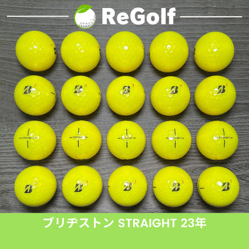 【中古】 ロストボール ブリヂストン スーパー ストレート イエロー 2023年モデル 20球 Aランク ゴルフボール リゴルフ