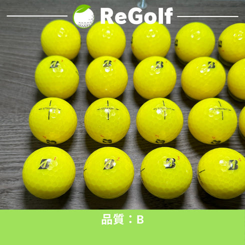 【中古】 ロストボール ブリヂストン スーパー ストレート イエロー 2023年モデル 20球 Bランク ゴルフボール リゴルフ