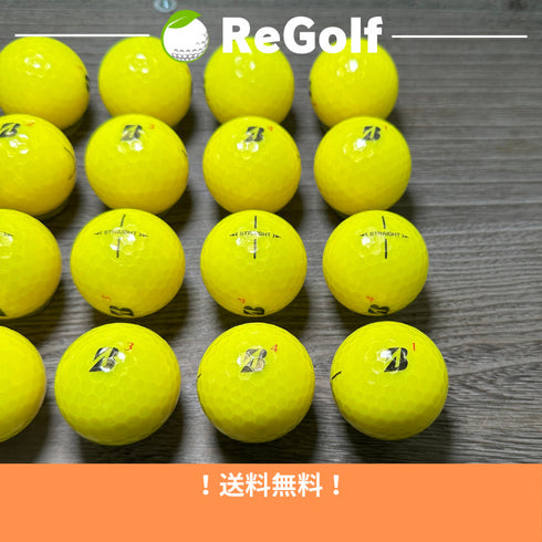 【中古】 ロストボール ブリヂストン スーパー ストレート イエロー 2023年モデル 20球 Bランク ゴルフボール リゴルフ