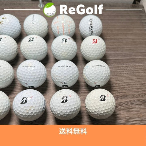 【中古】 ロストボール ブリヂストン ツアーB TOUR B X ホワイト 2020年以下混合 20球 ぉ試ランク ゴルフボール リゴルフ