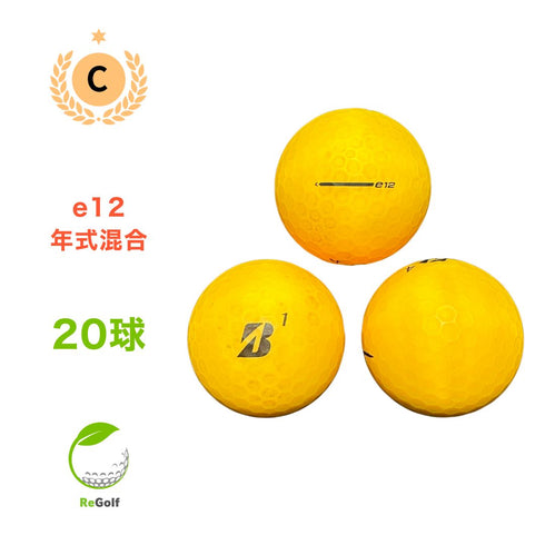 【中古】 ロストボール ブリヂストン e12 オレンジ 年式混合 20球 Cランク ゴルフボール リゴルフ