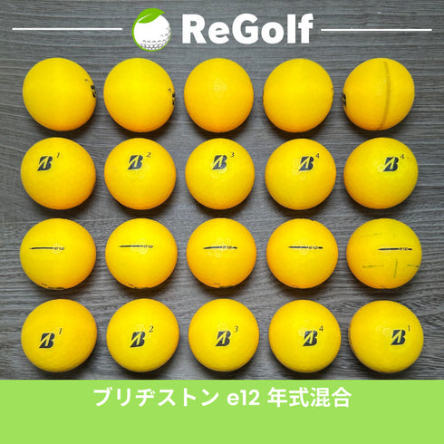 【中古】 ロストボール ブリヂストン e12 オレンジ 年式混合 20球 Cランク ゴルフボール リゴルフ