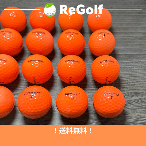 【中古】 ロストボール ツアーステージ エクストラディスタンス オレンジ 20球 ぉ試ランク ゴルフボール リゴルフ