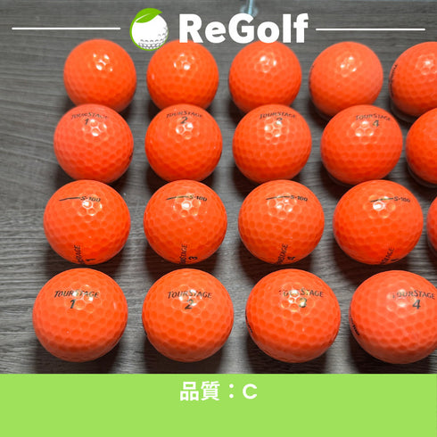 【中古】 ロストボール ツアーステージ S 100 オレンジ 20球 Cランク ゴルフボール リゴルフ