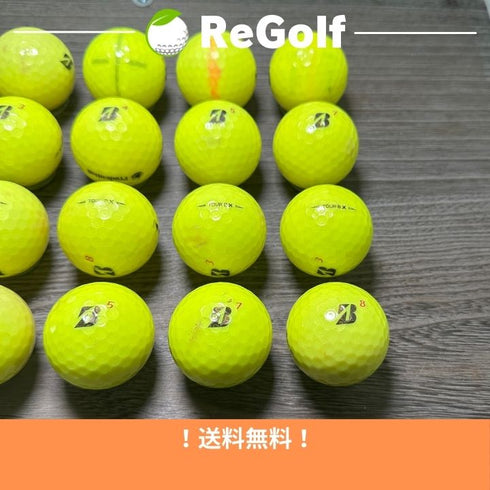 【中古】 ロストボール ブリヂストン ツアーB TOUR B X イエロー 2020年モデル 20球 Cランク ゴルフボール リゴルフ
