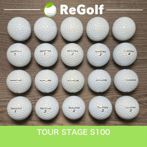 【中古】 ロストボール ブリヂストン ツアーステージ S 100 パール 20球 Bランク ゴルフボール リゴルフ