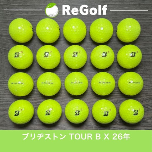 ロストボール ブリヂストン ツアーB TOUR B X イエロー 2026年モデル 20球 Aランク ゴルフボール