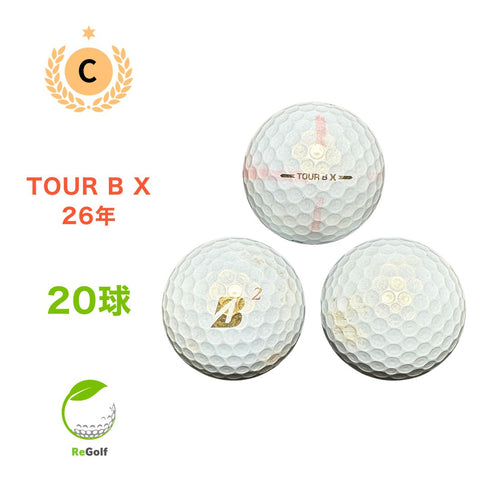 ロストボール ブリヂストン ツアーB TOUR B X パール 2026年モデル 20球 Cランク ゴルフボール