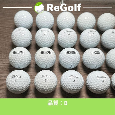 【中古】 ロストボール タイトリスト AVX ホワイト 2024年モデル 20球 Bランク ゴルフボール リゴルフ