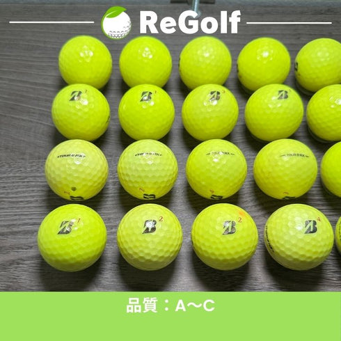 【中古】 ロストボール ブリヂストン ツアーB TOUR B RX イエロー 年式混合 20球 ACランク ゴルフボール リゴルフ