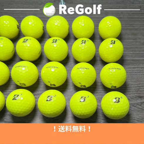 【中古】 ロストボール ブリヂストン ツアーB TOUR B XS イエロー 2022年モデル 20球 Aランク ゴルフボール リゴルフ