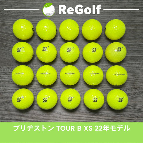 【中古】 ロストボール ブリヂストン ツアーB TOUR B XS イエロー 2022年モデル 20球 Bランク ゴルフボール リゴルフ