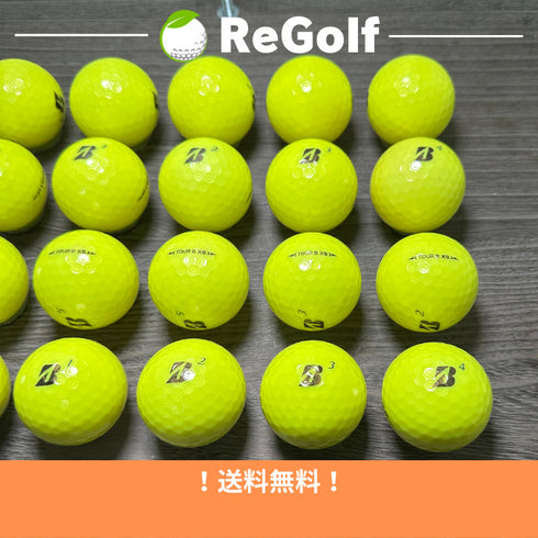 【中古】 ロストボール ブリヂストン ツアーB TOUR B XS イエロー 2022年モデル 20球 Bランク ゴルフボール リゴルフ