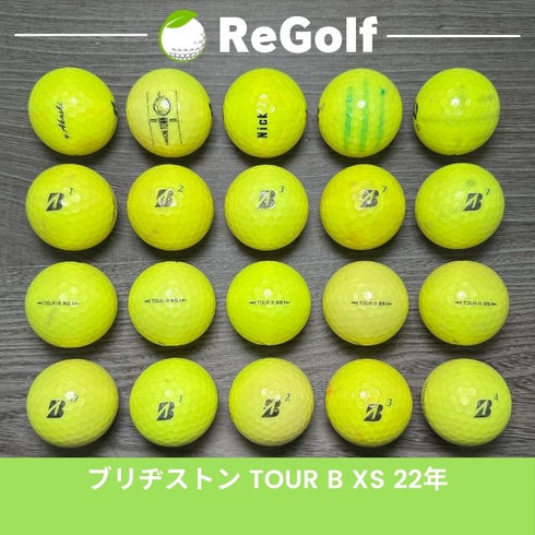 ロストボール ブリヂストン ツアーB TOUR B XS イエロー 2022年モデル 20球 ぉ試ランク ゴルフボール