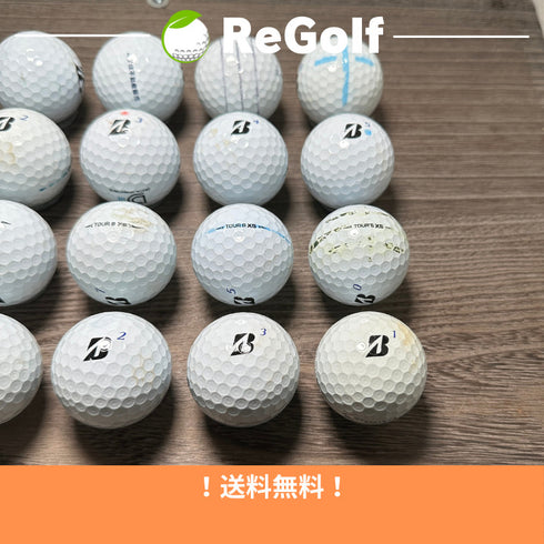 【中古】 ロストボール ブリヂストン ツアーB TOUR B XS ホワイト 2020年モデル 20球 Cランク ゴルフボール リゴルフ