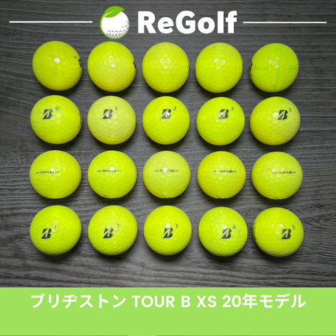 【中古】 ロストボール ブリヂストン ツアーB TOUR B XS イエロー 2020年モデル 20球 Cランク ゴルフボール リゴルフ