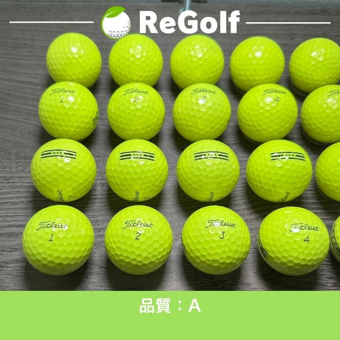 【中古】 ロストボール タイトリスト AVX イエロー 2024年モデル 20球 Aランク ゴルフボール リゴルフ