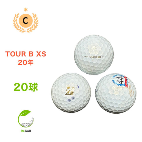 【中古】 ロストボール ブリヂストン ツアーB TOUR B XS パール 2020年モデル 20球 Cランク ゴルフボール リゴルフ