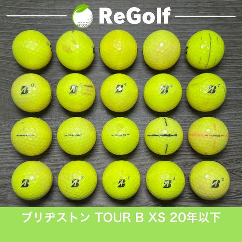 【中古】 ロストボール ブリヂストン ツアーB TOUR B XS イエロー 2020年以下混合 20球 ぉ試ランク ゴルフボール リゴルフ