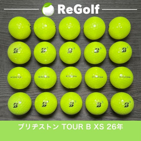 ロストボール ブリヂストン ツアーB TOUR B XS イエロー 2026年モデル 20球 Aランク ゴルフボール