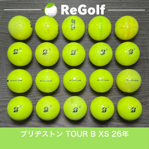 ロストボール ブリヂストン ツアーB TOUR B XS イエロー 2026年モデル 20球 Cランク ゴルフボール