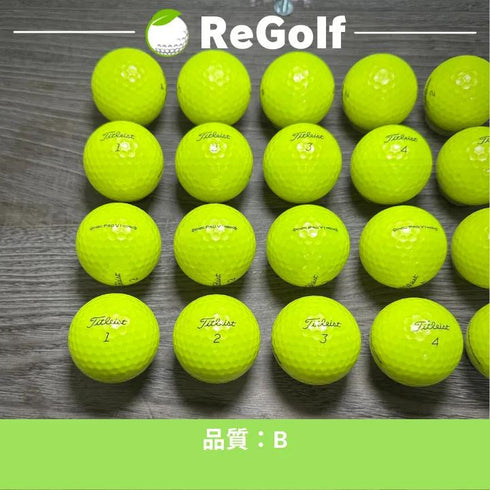 【中古】 ロストボール タイトリスト Pro V1 イエロー 2021年モデル 20球 Bランク ゴルフボール リゴルフ