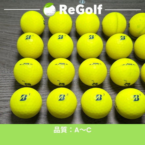 【中古】 ロストボール ブリヂストン ツアーB TOUR B JGR マット イエロー 2019年モデル 20球 Cランク ゴルフボール リゴルフ