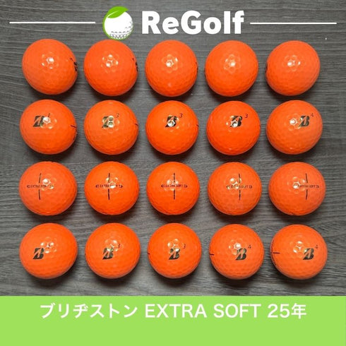 【中古】 ロストボール ブリヂストン エクストラソフト オレンジ 2025年モデル 20球 Aランク ゴルフボール リゴルフ