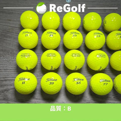 【中古】 ロストボール タイトリスト VG3 イエロー 2020年モデル 20球 Bランク ゴルフボール リゴルフ