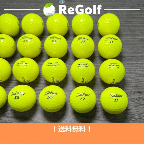 【中古】 ロストボール タイトリスト VG3 イエロー 2020年モデル 20球 Bランク ゴルフボール リゴルフ