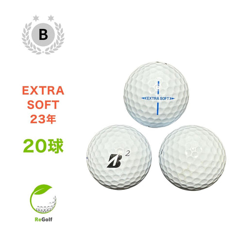 【中古】 ロストボール ブリヂストン エクストラソフト ホワイト 2023年モデル 20球 Bランク ゴルフボール リゴルフ