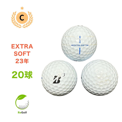 【中古】 ロストボール ブリヂストン エクストラソフト ホワイト 2023年モデル 20球 Cランク ゴルフボール リゴルフ