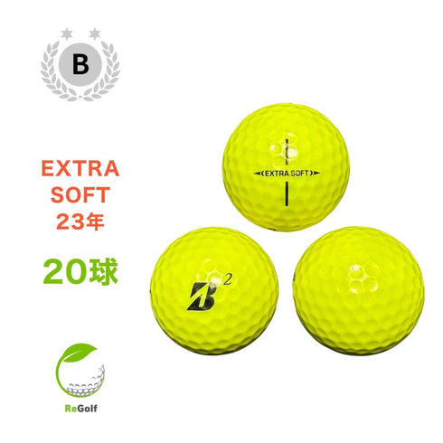 【中古】 ロストボール ブリヂストン エクストラソフト イエロー 2023年モデル 20球 Bランク ゴルフボール リゴルフ