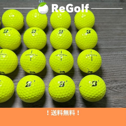 【中古】 ロストボール ブリヂストン エクストラソフト イエロー 2023年モデル 20球 Bランク ゴルフボール リゴルフ