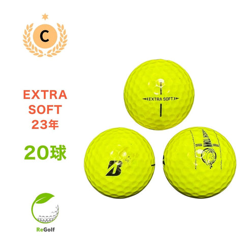 【中古】 ロストボール ブリヂストン エクストラソフト イエロー 2023年モデル 20球 Cランク ゴルフボール リゴルフ