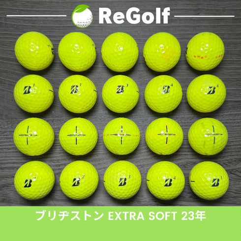 【中古】 ロストボール ブリヂストン エクストラソフト イエロー 2023年モデル 20球 Cランク ゴルフボール リゴルフ
