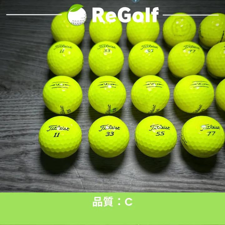 中古】 ロストボール タイトリスト VG3 イエロー 2020年モデル 20球 C