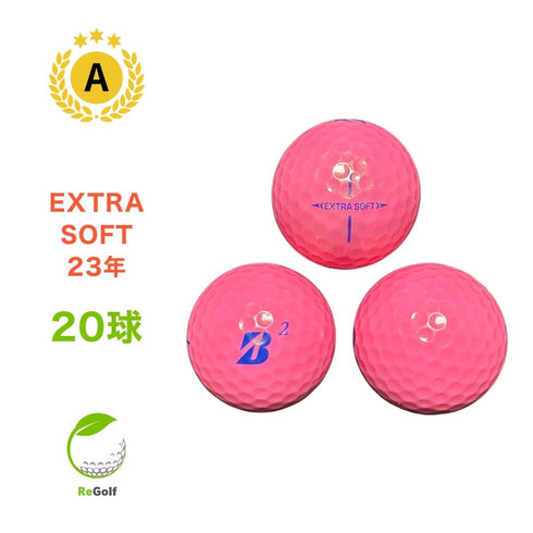【中古】 ロストボール ブリヂストン エクストラソフト ピンク 2023年モデル 20球 Aランク ゴルフボール リゴルフ