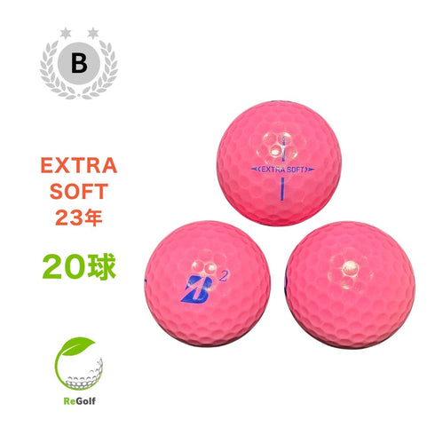 【中古】 ロストボール ブリヂストン エクストラソフト ピンク 2023年モデル 20球 Bランク ゴルフボール リゴルフ