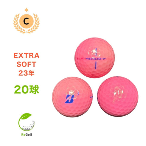 【中古】 ロストボール ブリヂストン エクストラソフト ピンク 2023年モデル 20球 Cランク ゴルフボール リゴルフ