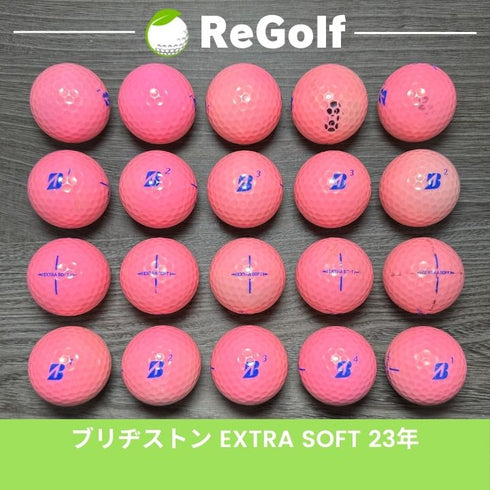 【中古】 ロストボール ブリヂストン エクストラソフト ピンク 2023年モデル 20球 Cランク ゴルフボール リゴルフ