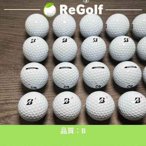 【中古】 ロストボール ブリヂストン スーパー ストレート ホワイト 2021年モデル 20球 Bランク ゴルフボール リゴルフ
