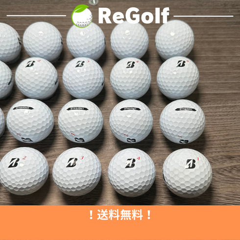 【中古】 ロストボール ブリヂストン スーパー ストレート ホワイト 2021年モデル 20球 Bランク ゴルフボール リゴルフ