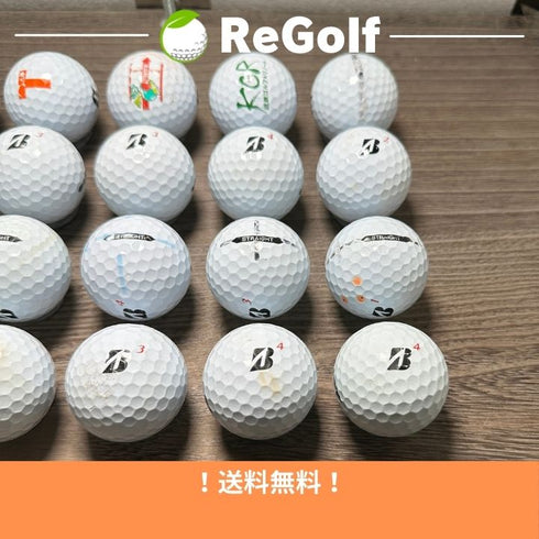 【中古】 ロストボール ブリヂストン スーパー ストレート ホワイト 2021年モデル 20球 Cランク ゴルフボール リゴルフ