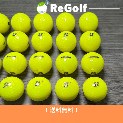 【中古】 ロストボール ブリヂストン スーパー ストレート イエロー 2021年モデル 20球 Aランク ゴルフボール リゴルフ