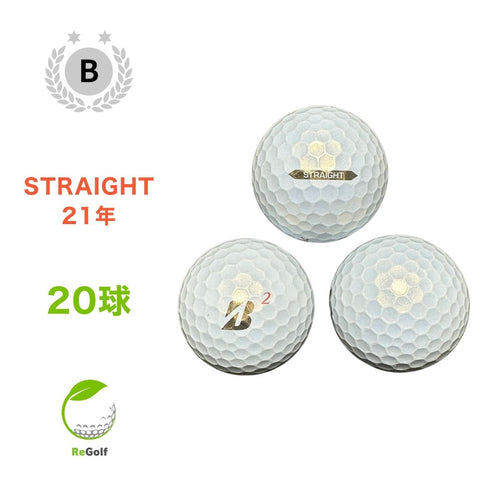 【中古】 ロストボール ブリヂストン スーパー ストレート パール 2021年モデル 20球 Bランク ゴルフボール リゴルフ